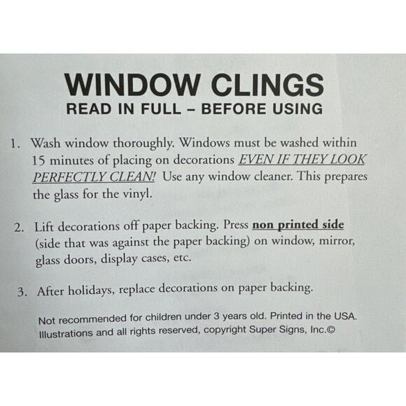 VTG Flowers Stained Glass Static Cling Window Decorations Super Signs 3 Sheets - Picture 6 of 6